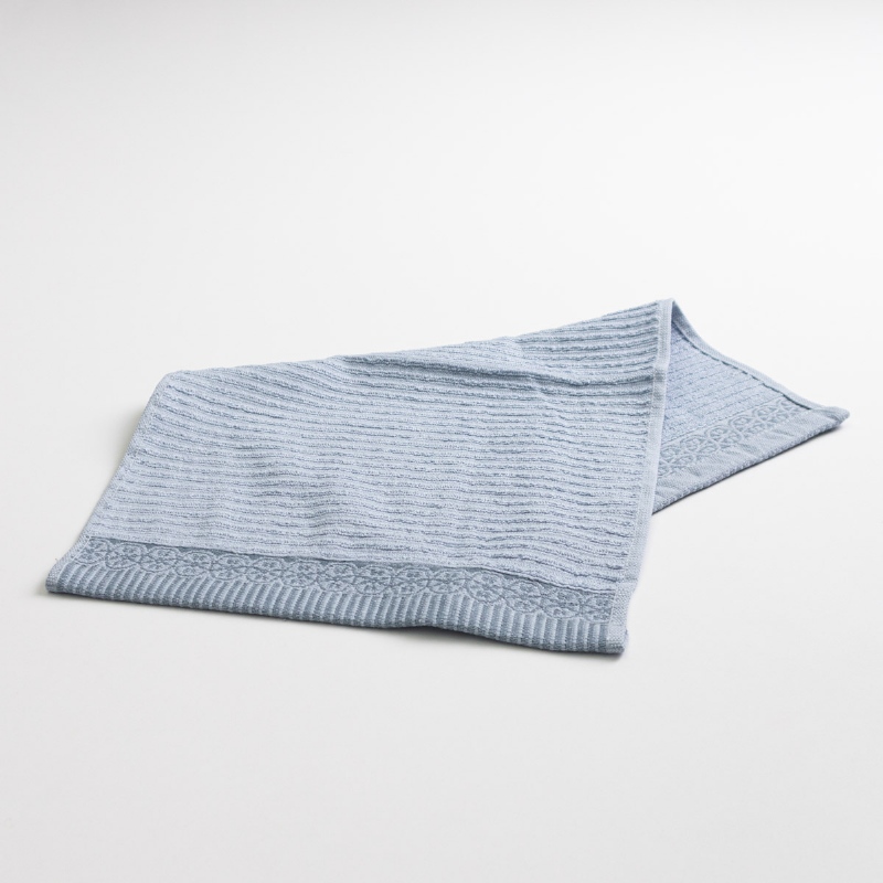 Рушник махровий кухонний з бордюром 30х50 см 400г/м2 GM Textile (Блакитний)